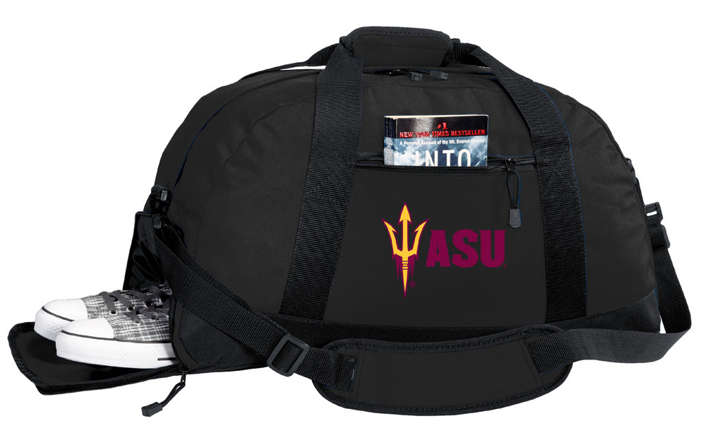 Arizona State Duffel Bag ASU Gym or Sports Bag with Shoe Pocket