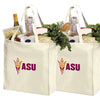 Arizona State Grocery Shopping Bags 2 PC SET ASU Reusable Cotton Bags