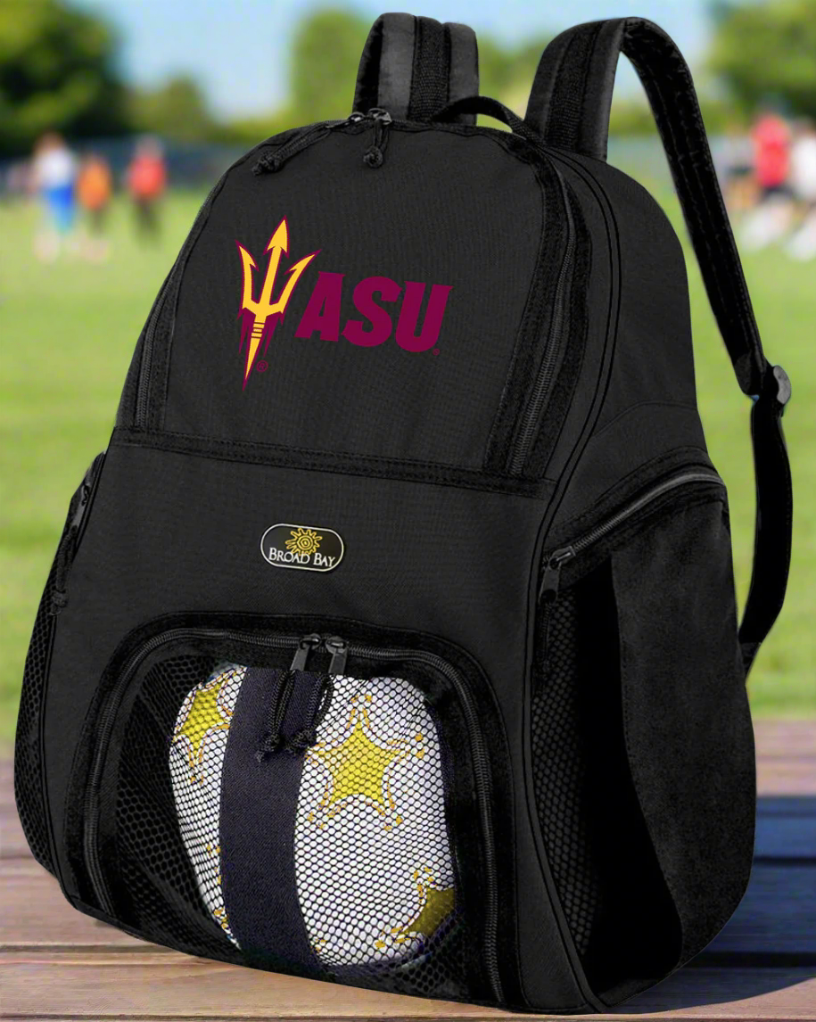 Arizona State Soccer Ball Backpack or ASU Volleyball Sports Gear Bag