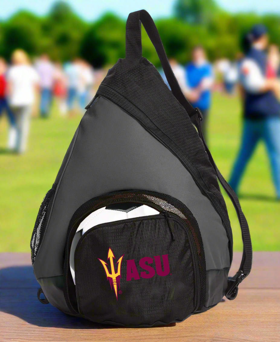 Arizona State  ASU Backpack with Soccer Ball or Volleyball Bag Sports Gear Compartment Practice Bag