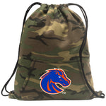 Boise State Camo Drawstring Backpack Broncos Hoody Style Cinch Pack Bag