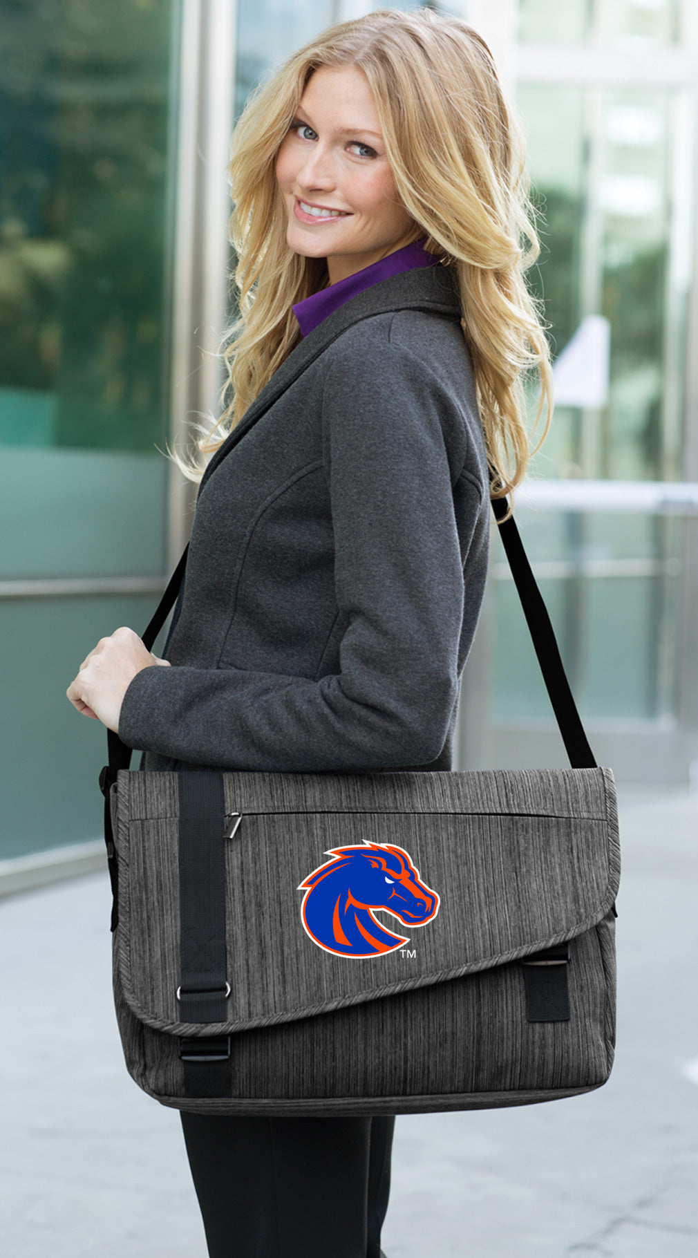 Boise State Messenger Bag Broncos Travel or Laptop Computer Bag