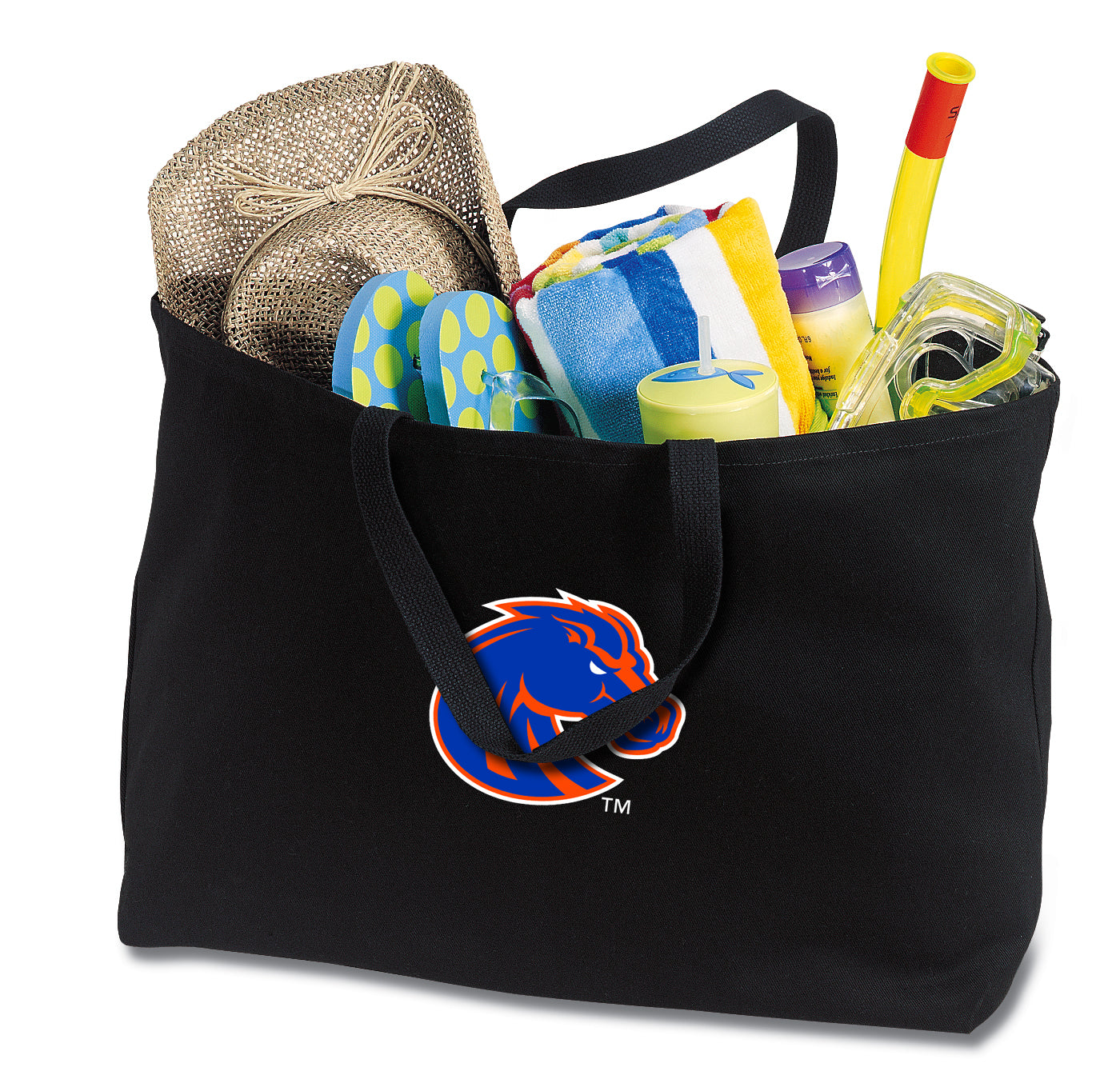 Boise State Large Tote Bag Broncos Jumbo Tote for Beach Pool or Travel