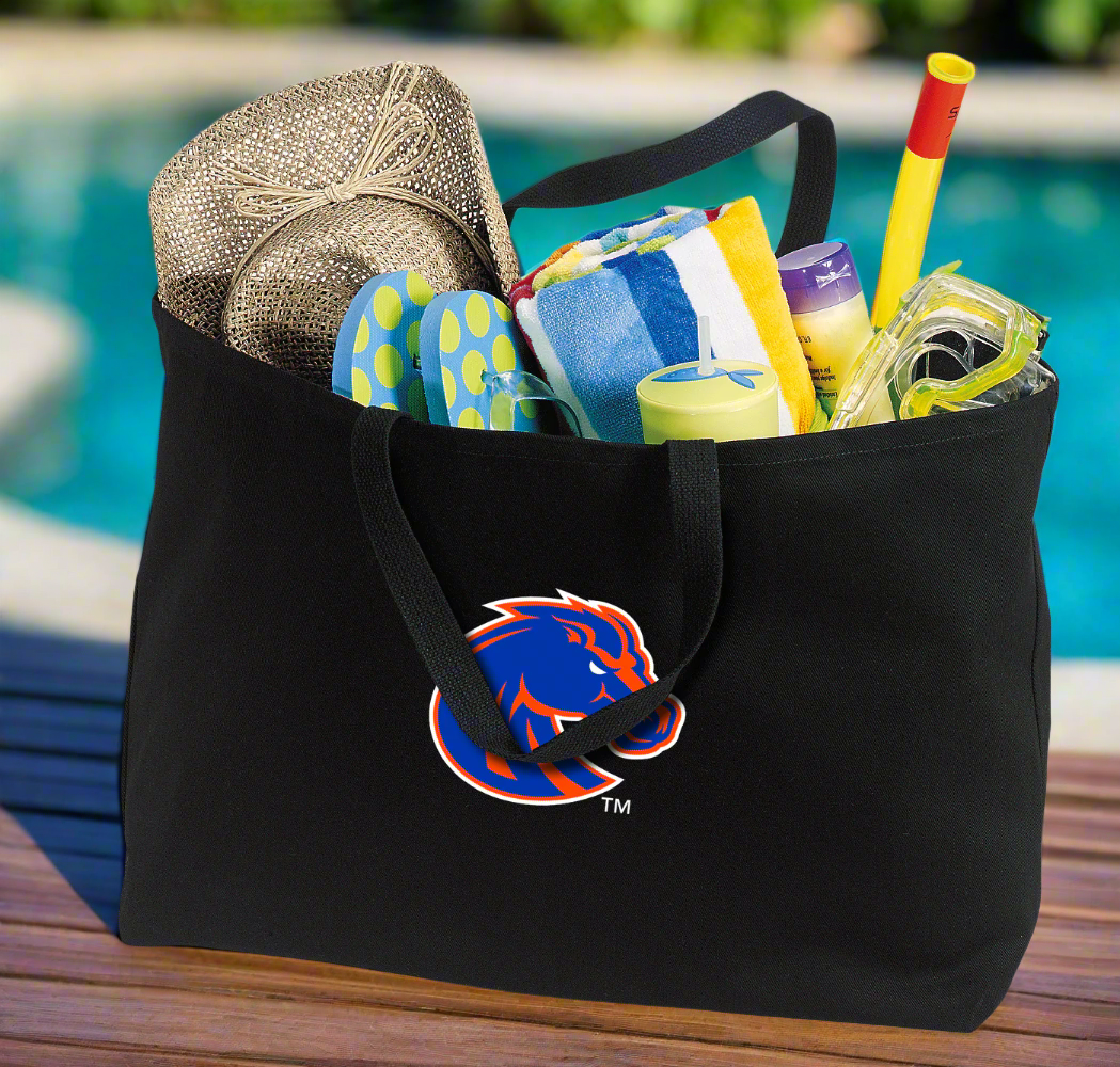 Boise State Large Tote Bag Broncos Jumbo Tote for Beach Pool or Travel