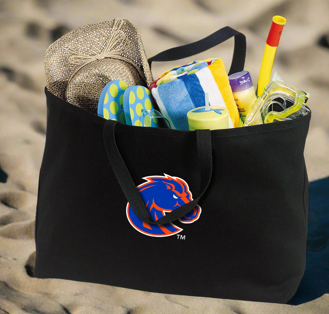 Boise State Large Tote Bag Broncos Jumbo Tote for Beach Pool or Travel