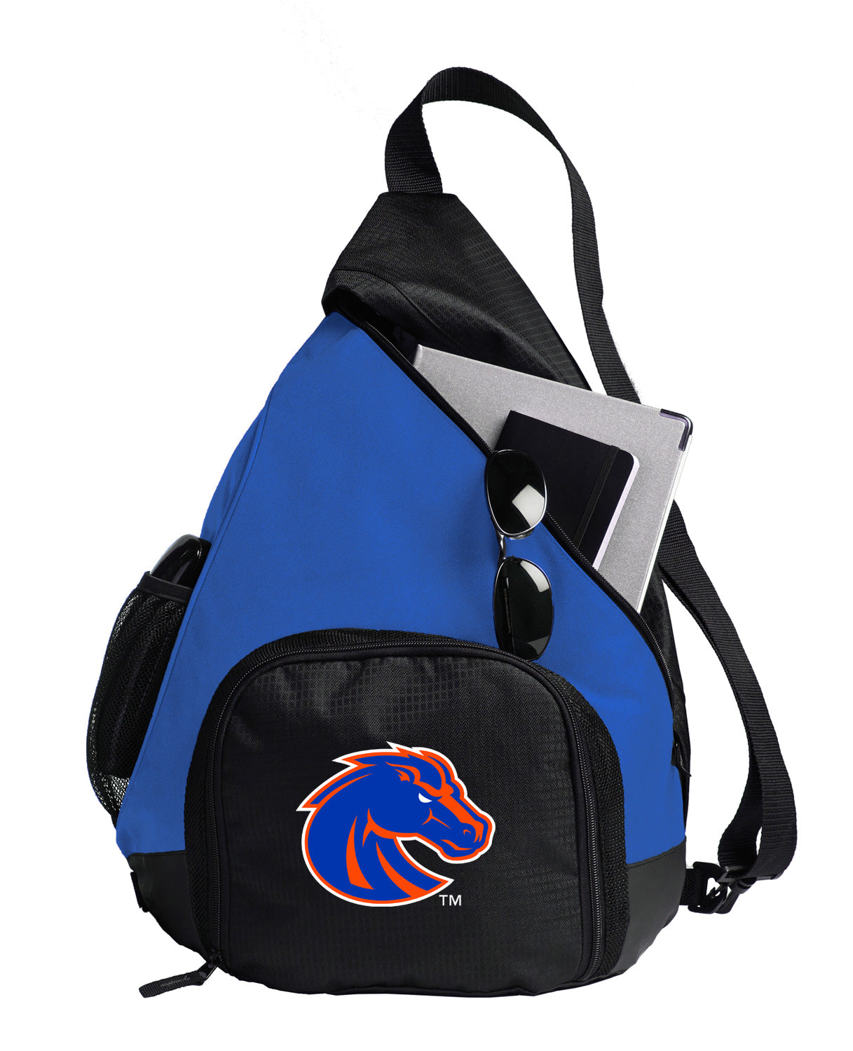 Boise State Sling Backpack Broncos Bag with Soccer Ball or Volleyball Bag Sports Gear Compartment Practice Bag