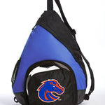 Boise State Sling Backpack Broncos Bag with Soccer Ball or Volleyball Bag Sports Gear Compartment Practice Bag