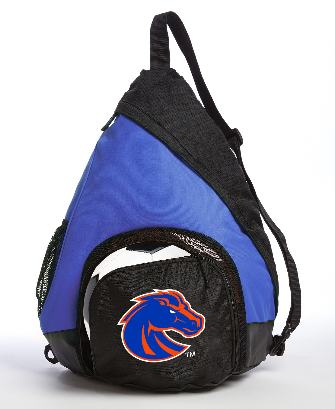 Boise State Sling Backpack Broncos Bag with Soccer Ball or Volleyball Bag Sports Gear Compartment Practice Bag