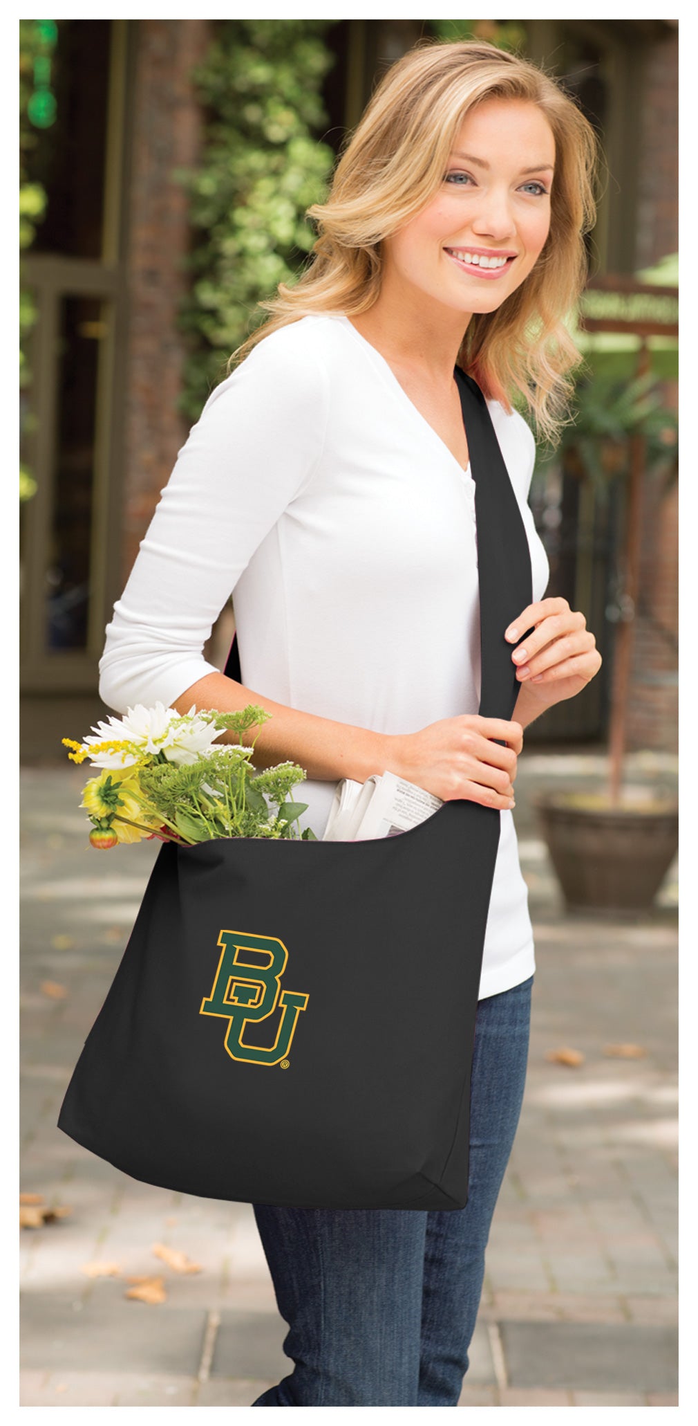 Baylor University Cross Body Bag BU Bears Shoulder Tote Bag - Sling Style