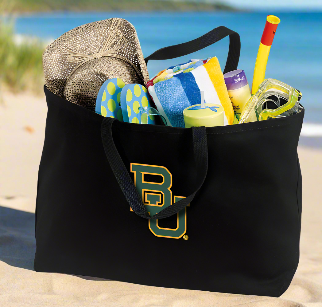 Baylor University Large Tote Bag BU Bears Jumbo Tote for Beach Pool or Travel