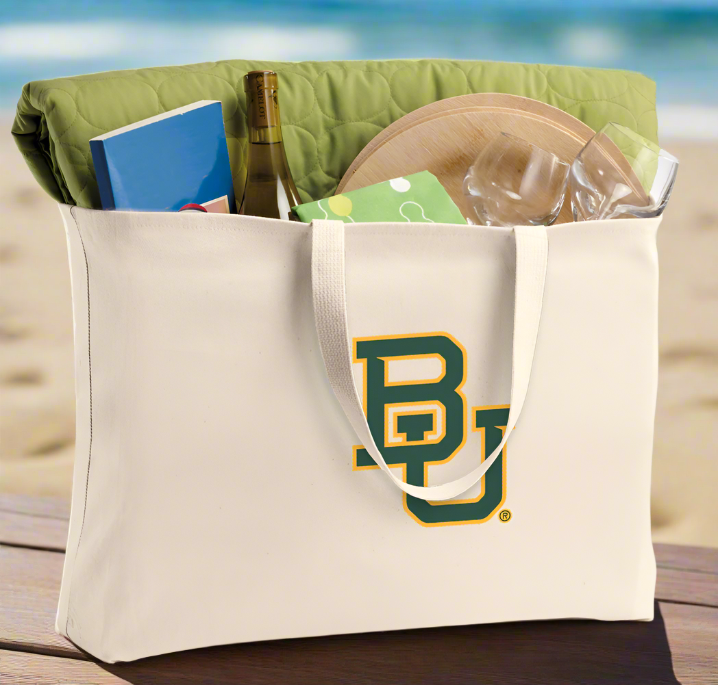 Baylor University Large Tote Bag BU Bears Jumbo Tote for Beach Pool or Travel