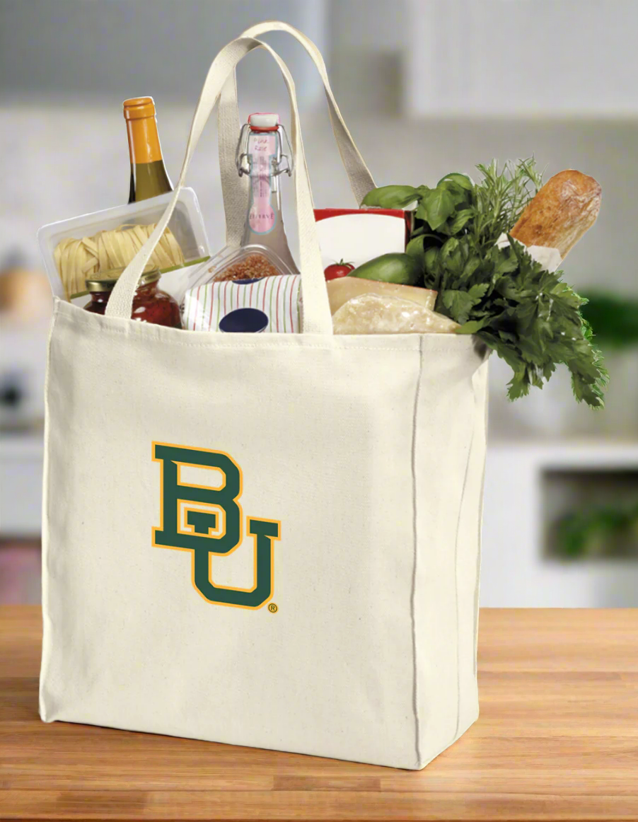 Baylor University Grocery Shopping Bag BU Bears Reusable Cotton Bag