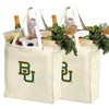 Baylor University Grocery Shopping Bags 2 PC SET BU Bears Reusable Cotton Bags