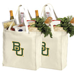 Baylor University Grocery Shopping Bags 2 PC SET BU Bears Reusable Cotton Bags