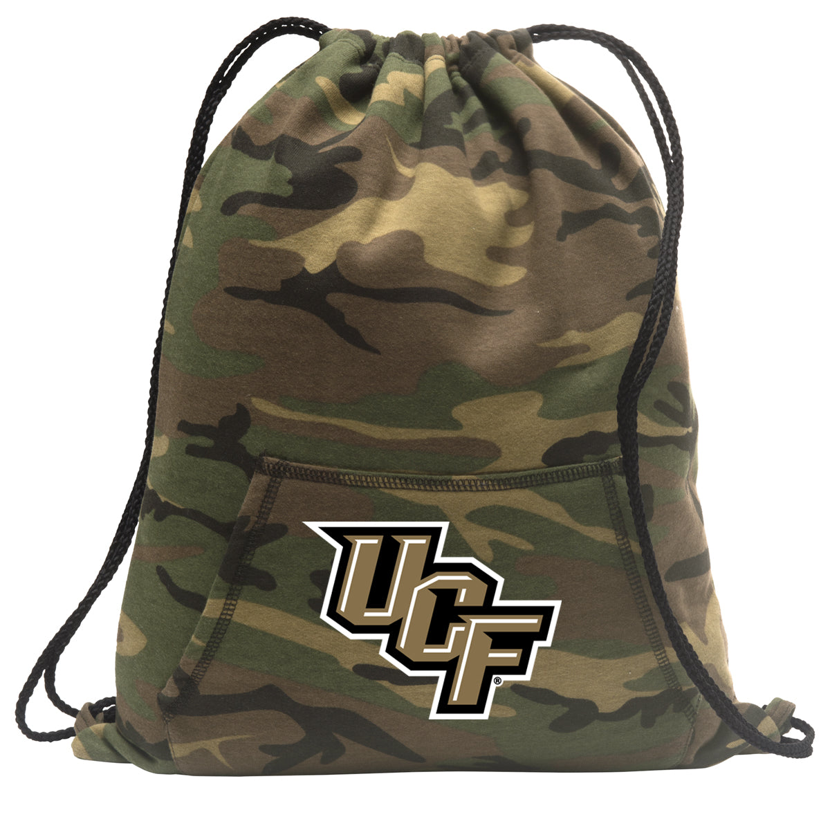 UCF Camo Drawstring Backpack Central Florida Hoody Style Cinch Pack Bag