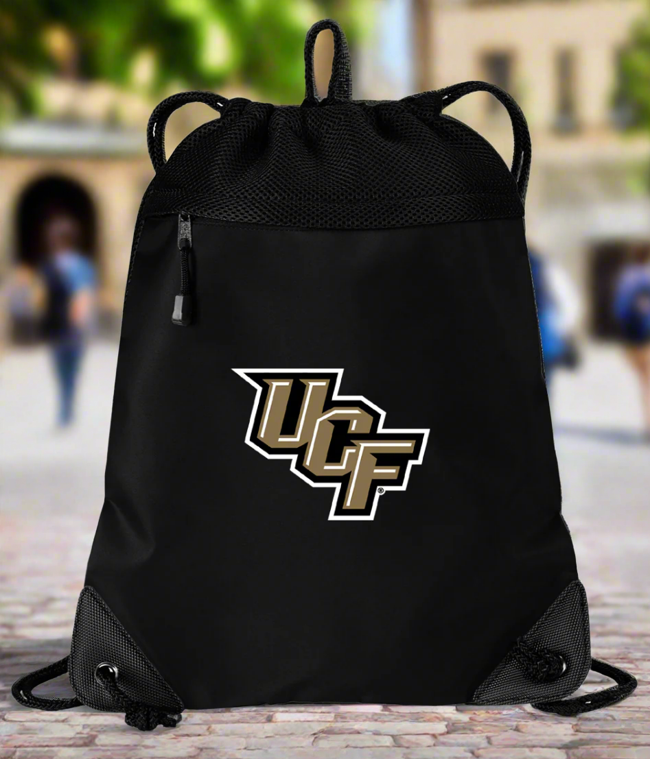 University Of Central Florida Drawstring Backpack UCF Cinch Pack - Mesh & Microfiber