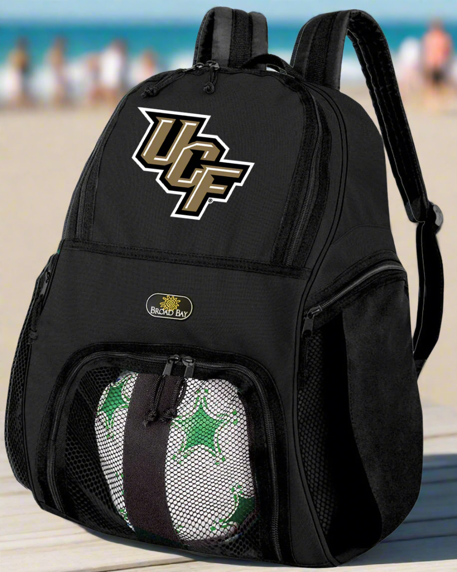 University of Central Florida Soccer Ball Backpack or UCF Logo Volleyball Sports Gear Bag