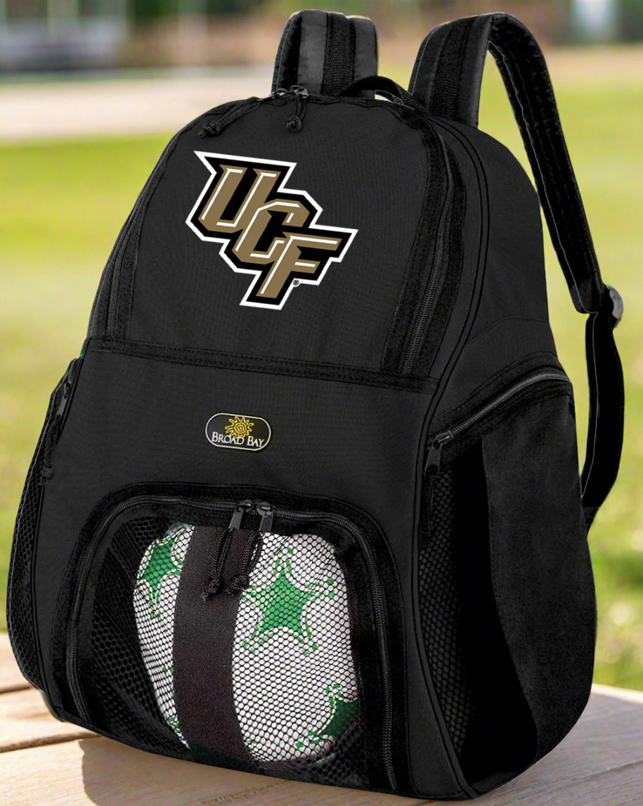 University of Central Florida Soccer Ball Backpack or UCF Logo Volleyball Sports Gear Bag