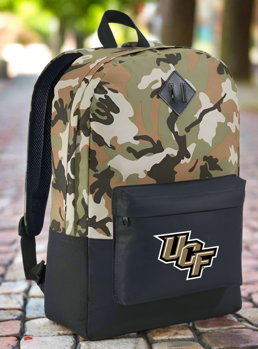 University of Central Florida Camo Backpack Medium Size Classic Style Backpack