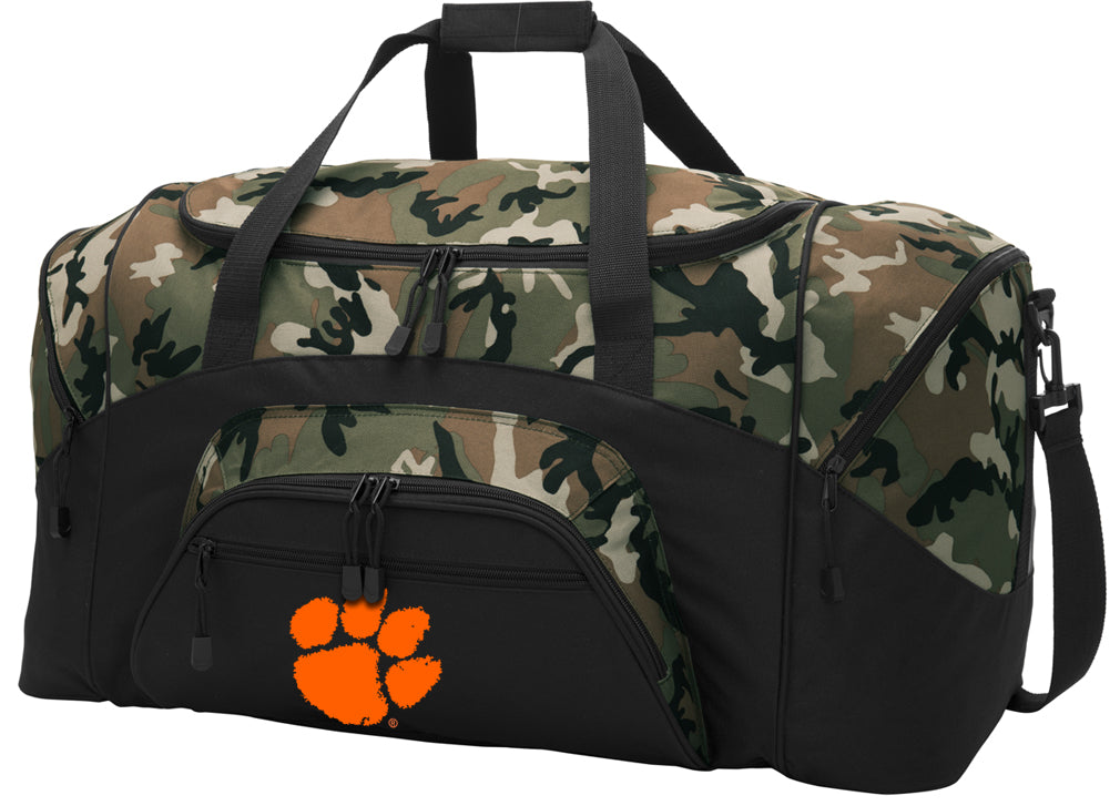 Clemson Large Camo Duffel Bag Clemson Tigers Suitcase or Sports Gear Bag