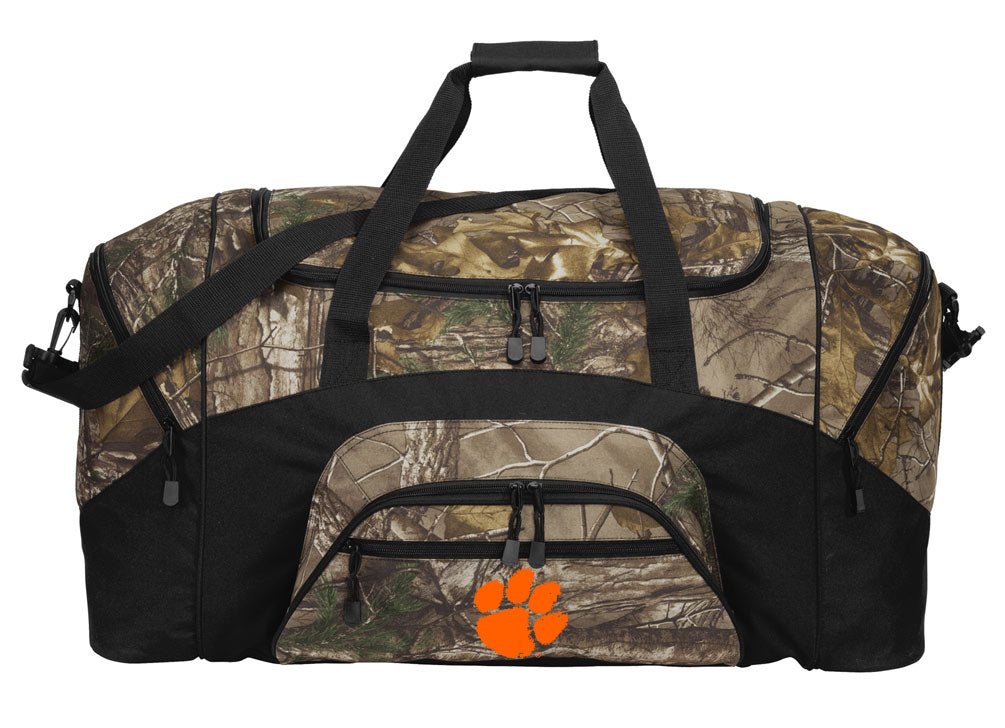 Clemson Camo Large Duffel Bag Clemson Tigers Suitcase Travel Bag or Sports Gear Bag