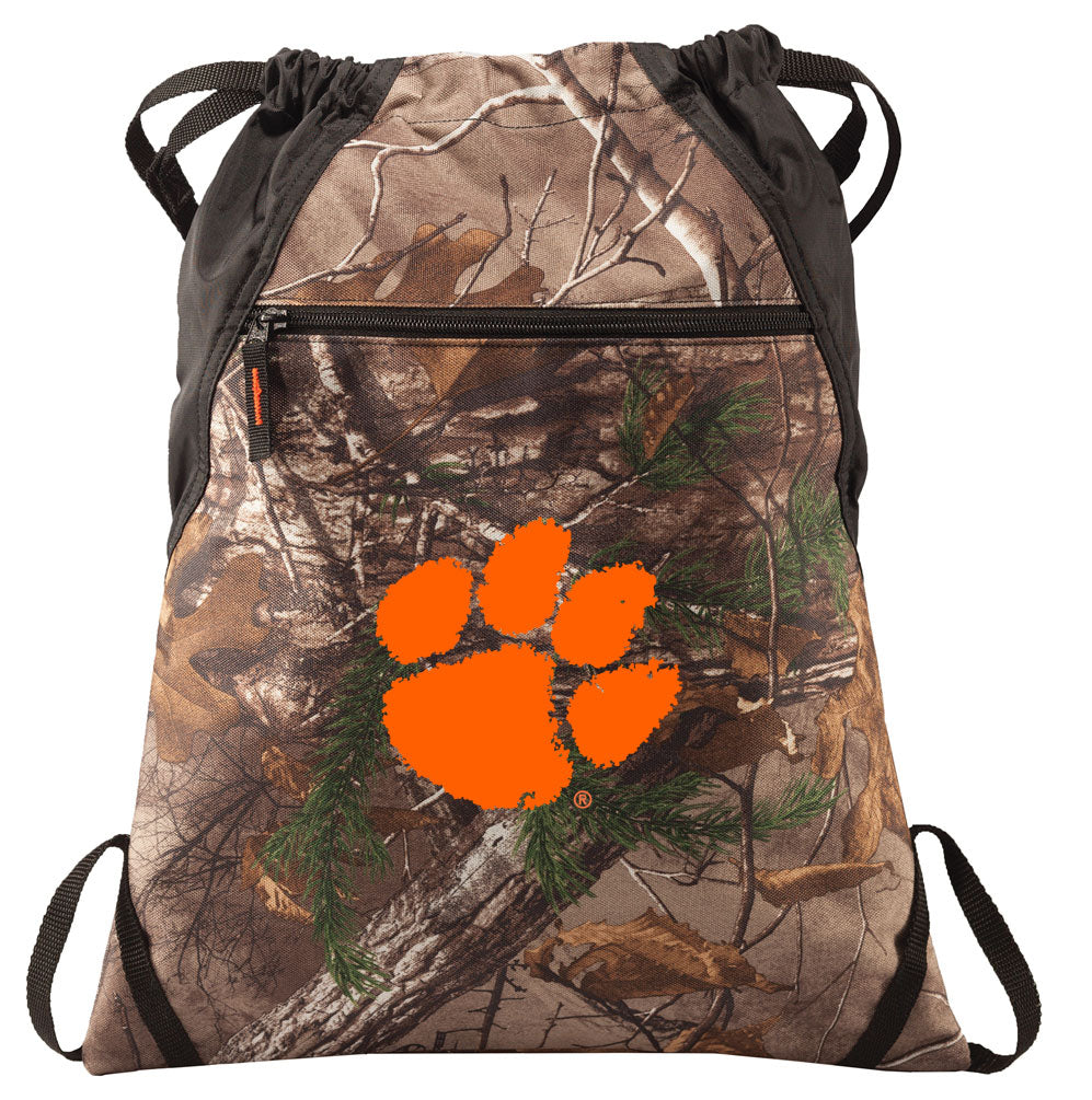 Clemson Camo Cinch Pack Clemson Tigers Drawstring Backpack Bag