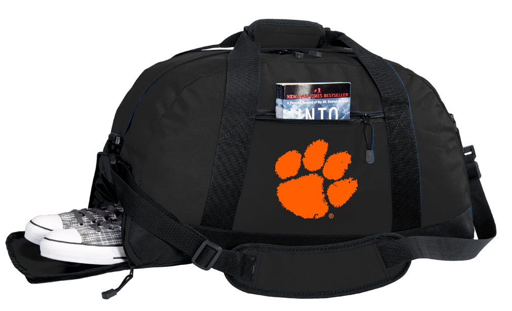 Clemson Duffel Bag Clemson Tigers Gym or Sports Bag with Shoe Pocket