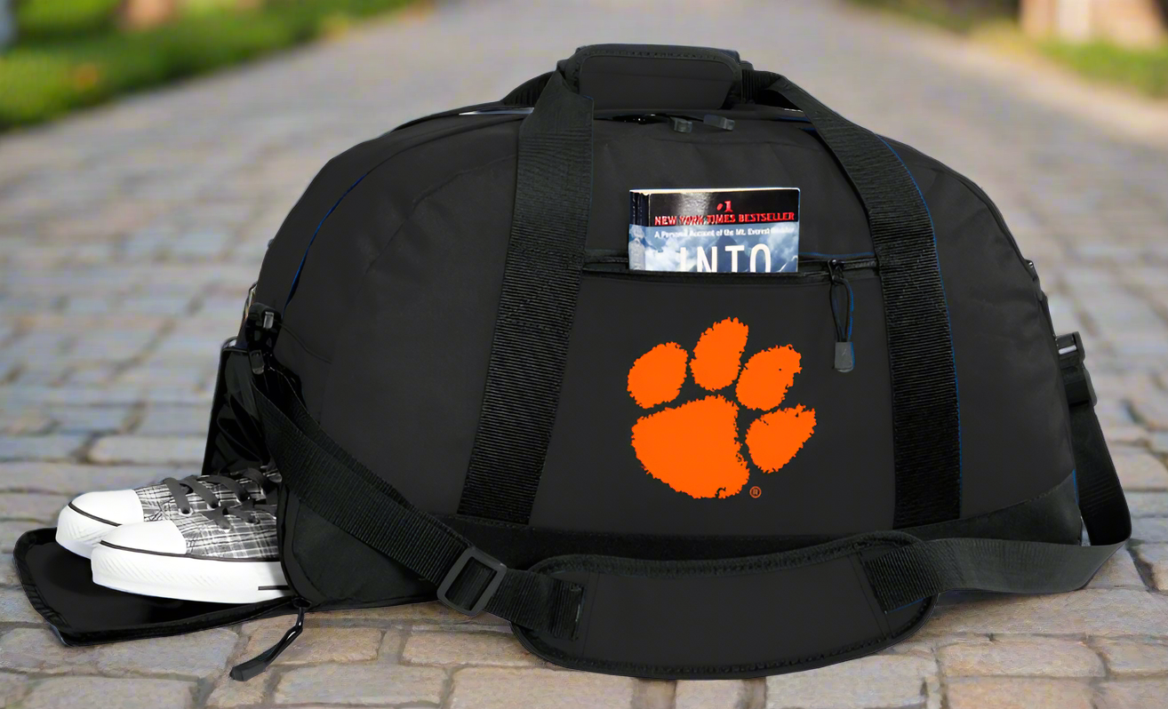 Clemson Duffel Bag Clemson Tigers Gym or Sports Bag with Shoe Pocket