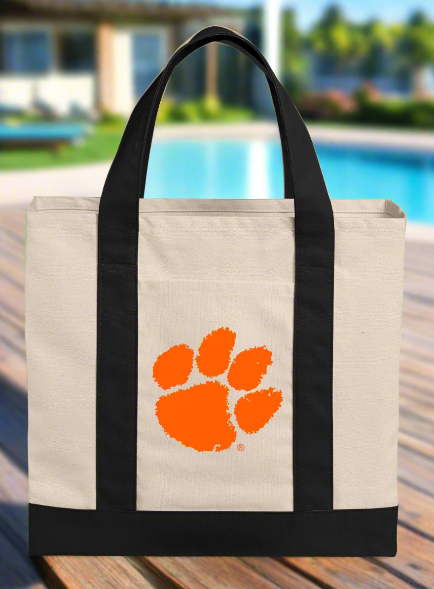 Clemson Canvas Tote Bag Clemson Tigers Classic Tote