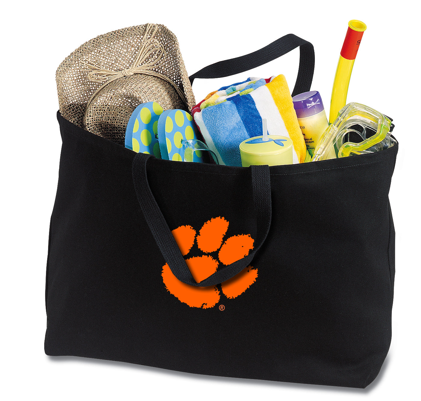 Clemson Large Tote Bag Clemson Tigers Jumbo Tote for Beach Pool or Travel