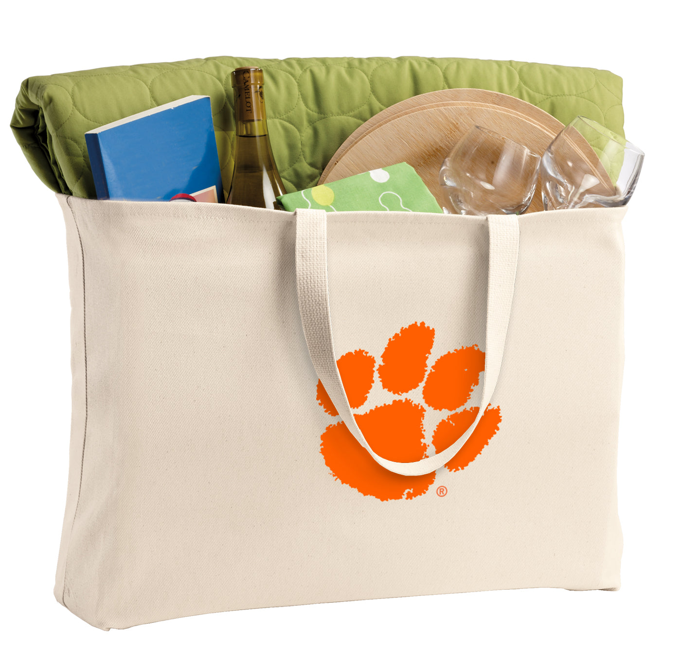 Clemson Large Tote Bag Clemson Tigers Jumbo Tote for Beach Pool or Travel