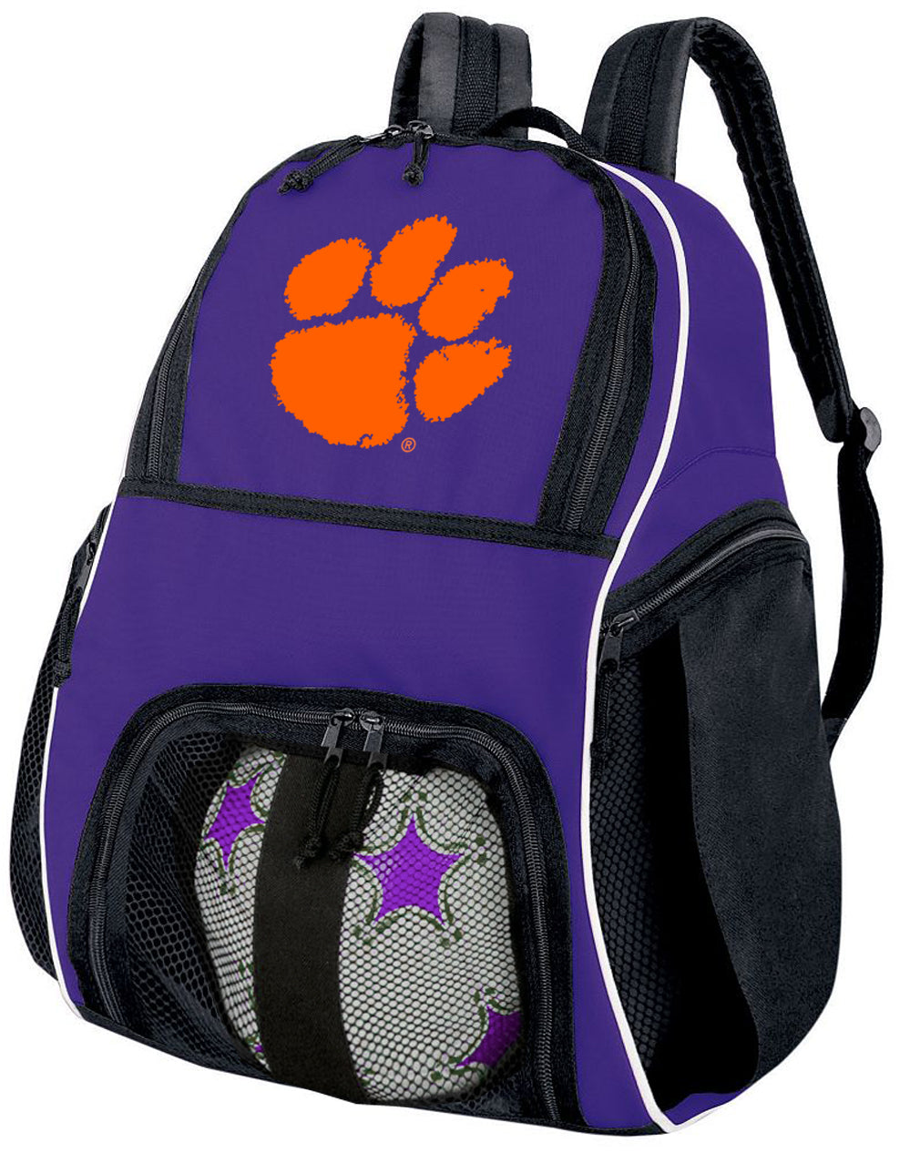 Clemson Soccer Ball Backpack or Clemson Tigers Volleyball Sports Gear Bag