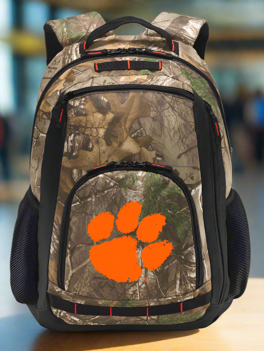 Clemson Camo Backpack Clemson Tigers Laptop Computer Backpack