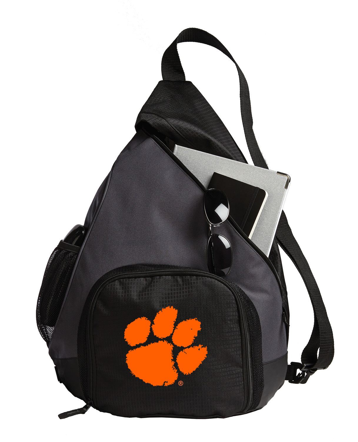 Clemson Sling Backpack Clemson Tigers Bag with Soccer Ball or Volleyball Bag Sports Gear Compartment Practice Bag