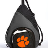 Clemson Sling Backpack Clemson Tigers Bag with Soccer Ball or Volleyball Bag Sports Gear Compartment Practice Bag