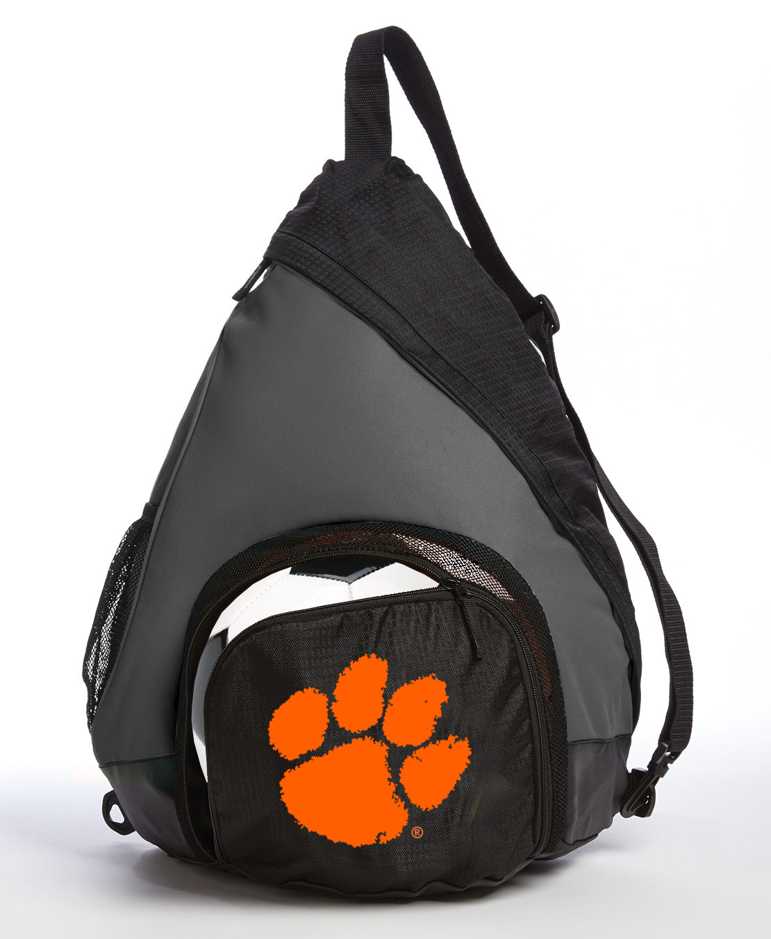 Clemson Sling Backpack Clemson Tigers Bag with Soccer Ball or Volleyball Bag Sports Gear Compartment Practice Bag