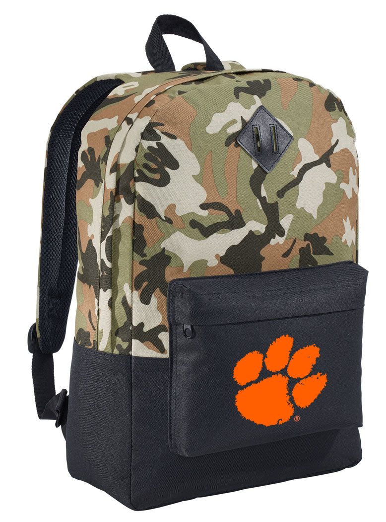 Clemson Camo Backpack Clemson Tigers Medium Classic Style Backpack