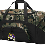 East Carolina Large Camo Duffel Bag ECU Pirates Suitcase or Sports Gear Bag