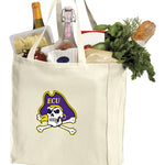 East Carolina Grocery Shopping Bag ECU Pirates Reusable Cotton Bag