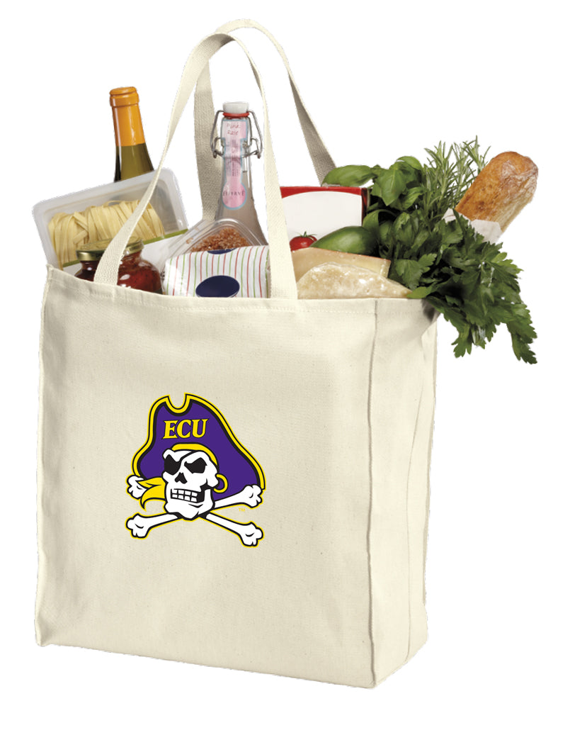 East Carolina Grocery Shopping Bag ECU Pirates Reusable Cotton Bag