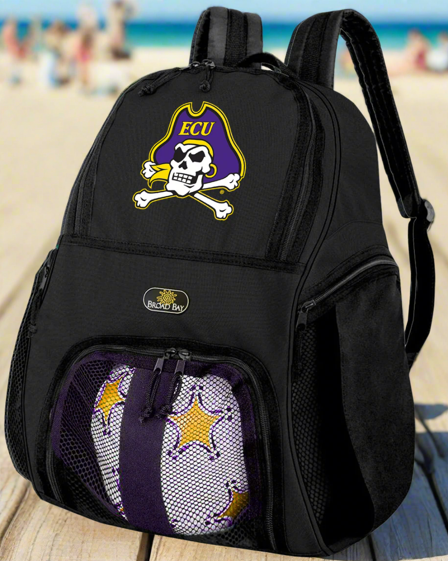 East Carolina Soccer Ball Backpack or ECU Pirates Volleyball Sports Gear Bag