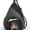 East Carolina Sling Backpack ECU Pirates Bag with Soccer Ball or Volleyball Bag Sports Gear Compartment Practice Bag