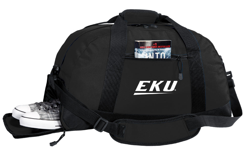 EKU Duffel Bag Eastern Kentucky Gym or Sports Bag with Shoe Pocket