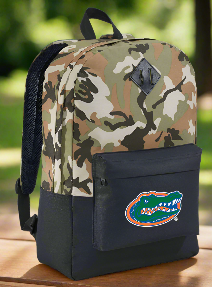 University of Florida Camo Backpack Florida Gators Medium Classic Style Backpack