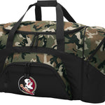 Florida State Large Camo Duffel Bag FSU Suitcase or Sports Gear Bag