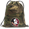 Florida State Camo Drawstring Backpack FSU Hoody Style Cinch Pack Bag