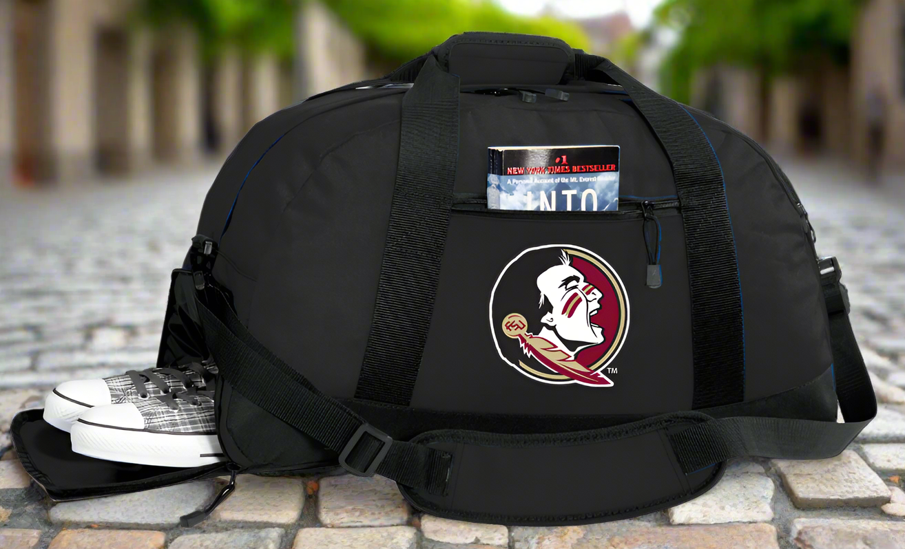 Florida State Duffel Bag FSU Gym or Sports Bag with Shoe Pocket