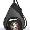 Florida State Sling Backpack FSU Bag with Soccer Ball or Volleyball Bag Sports Gear Compartment Practice Bag