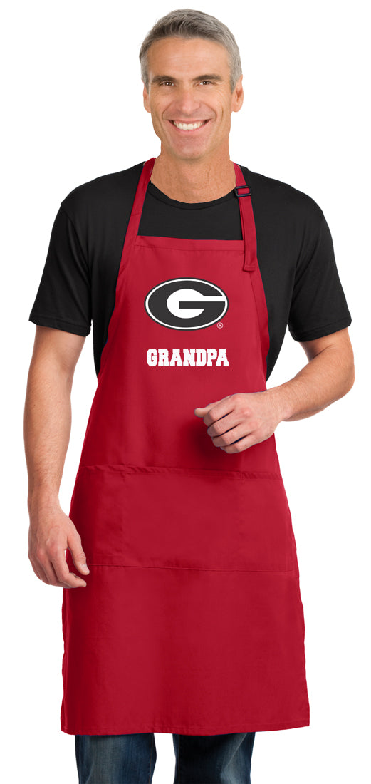 University of Georgia Large Apron UGA Bulldogs Apron - Adjustable with Pockets