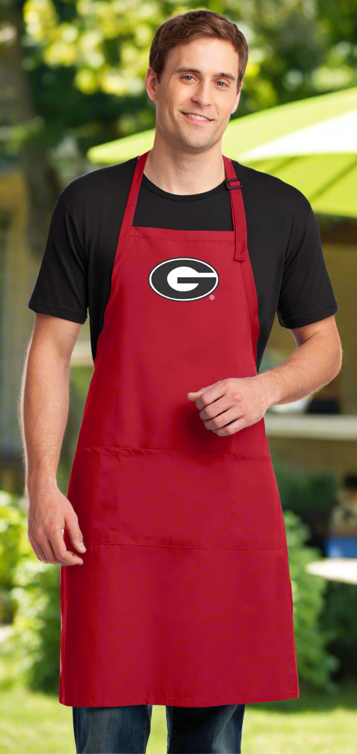 University of Georgia Large Apron UGA Bulldogs Apron - Adjustable with Pockets